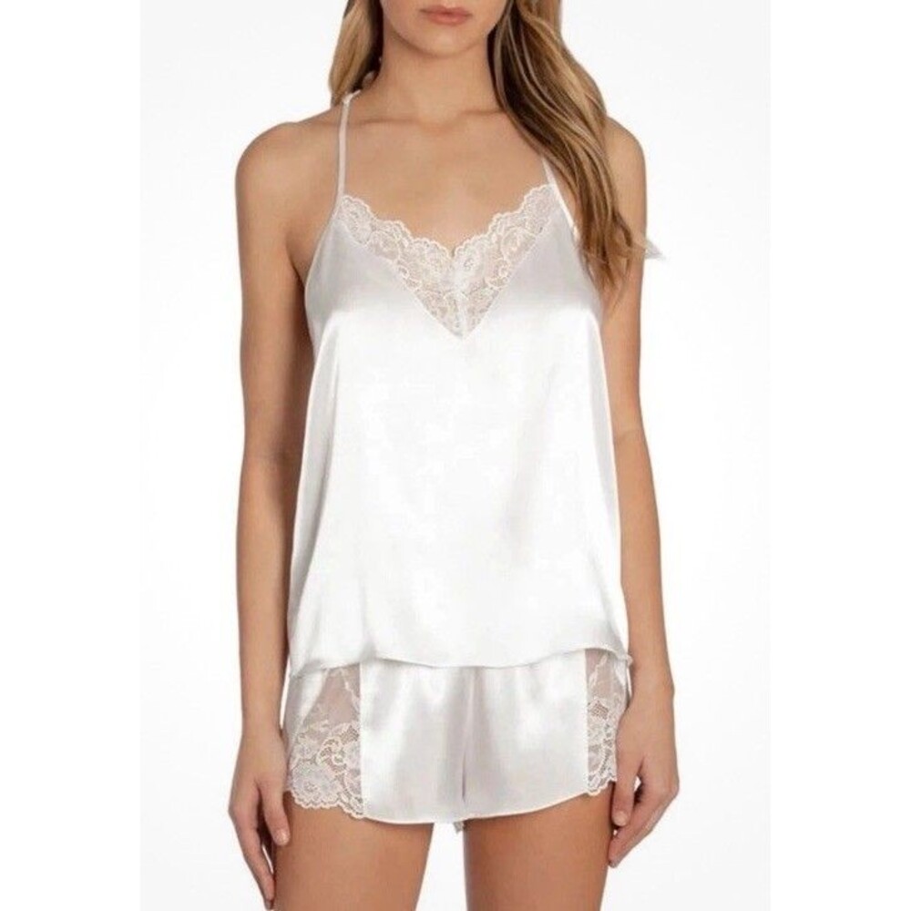 NWT In bloom by jonquil white 2 piece tap pants sleepwear bridal Wear